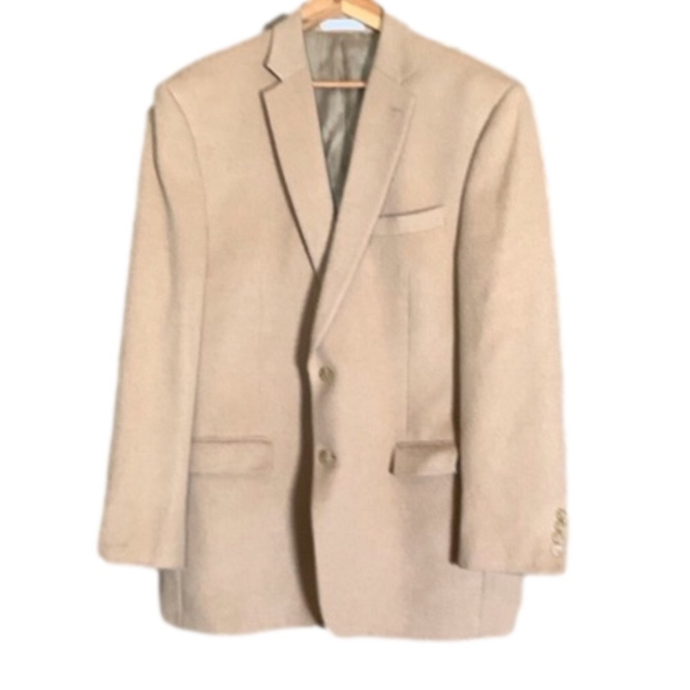 Lauren Ralph Lauren tan camel hair blazer jacket Size 44L